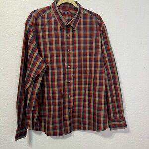 Untuckit Pomerol 100% Cotton Plaid Wrinkle Free XXL Button Up Shirt